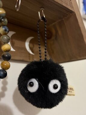 Plush Black Soot Sprite Bag Charm Keychain